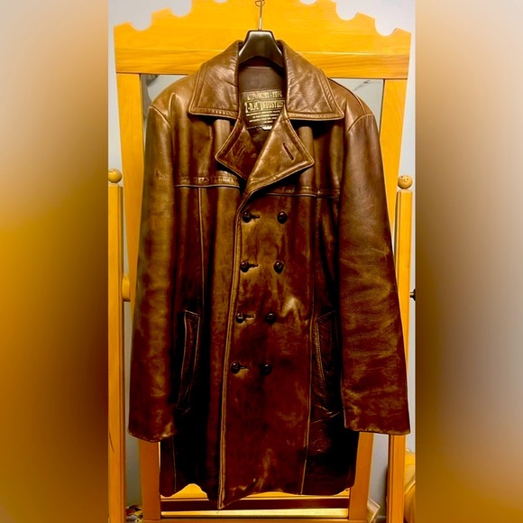 VINTAGE long brown leather coat.
“Donnie Brasco Style” - Picture 1 of 4